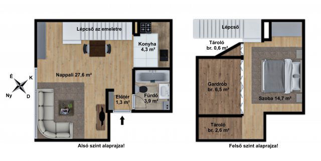 Eladó téglalakás, Pomázon 69.9 M Ft, 2 szobás