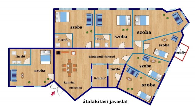 Eladó téglalakás, VIII. kerületben, Népszínház utcában