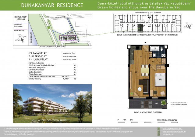 Eladó téglalakás, Vácon, Paduc utcában 62.6 M Ft, 2 szobás
