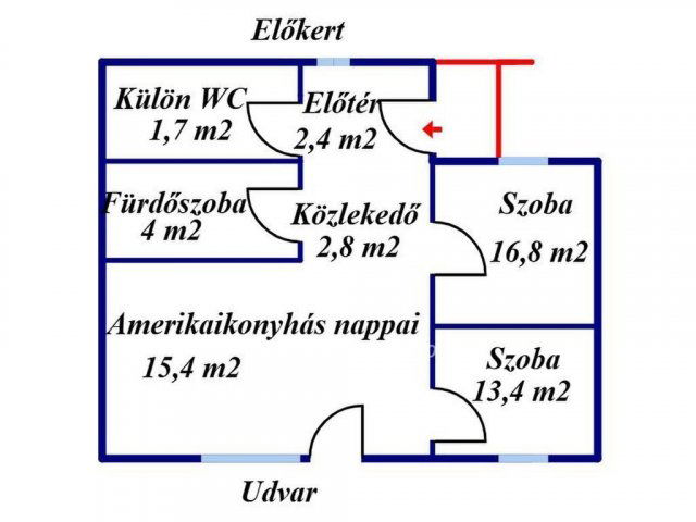 Eladó téglalakás, Feldebrőn 15.5 M Ft, 2 szobás