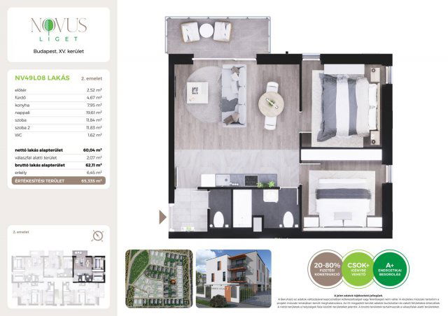 Eladó téglalakás, Budapesten, XV. kerületben, Kékszilva utcában