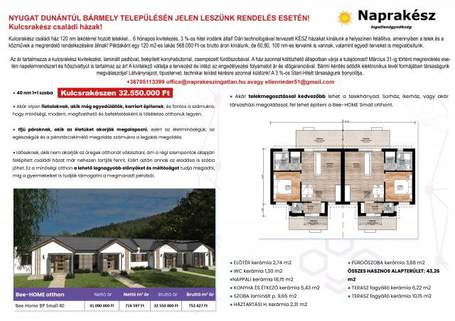 Eladó családi ház, Mosonmagyaróváron 63 M Ft, 4 szobás