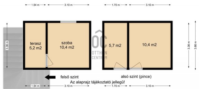 Eladó nyaraló, Csörnyeföldön 4.9 M Ft, 1 szobás