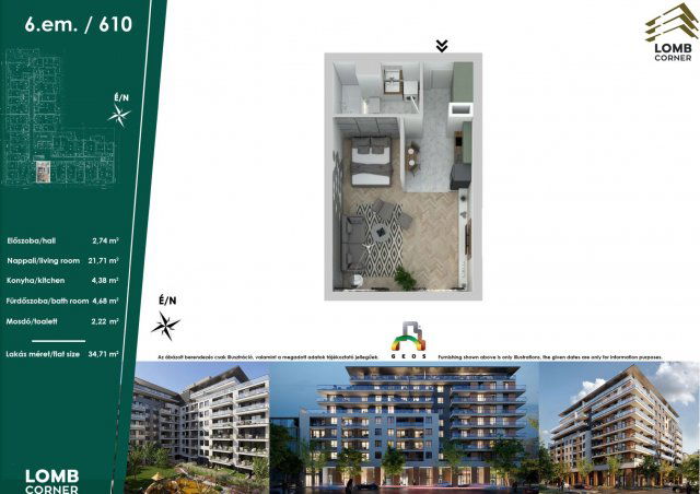 Eladó téglalakás, Budapesten, XIII. kerületben, Lomb utcában