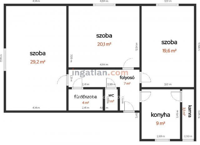 Eladó téglalakás, Tiszakécskén 29.3 M Ft, 3 szobás