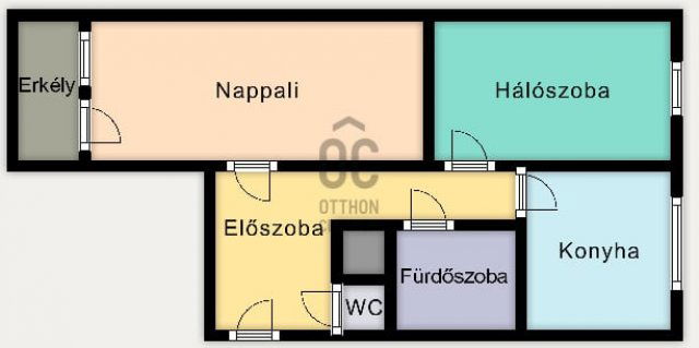 Eladó téglalakás, Tatabányán 36.9 M Ft, 2 szobás