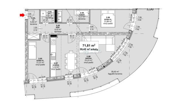 Eladó téglalakás, Szegeden 99 M Ft, 1+2 szobás