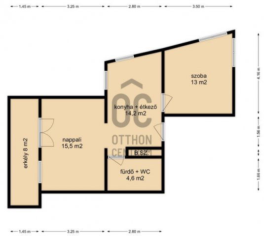 Eladó téglalakás, Zalakaroson 21.56 M Ft, 2 szobás