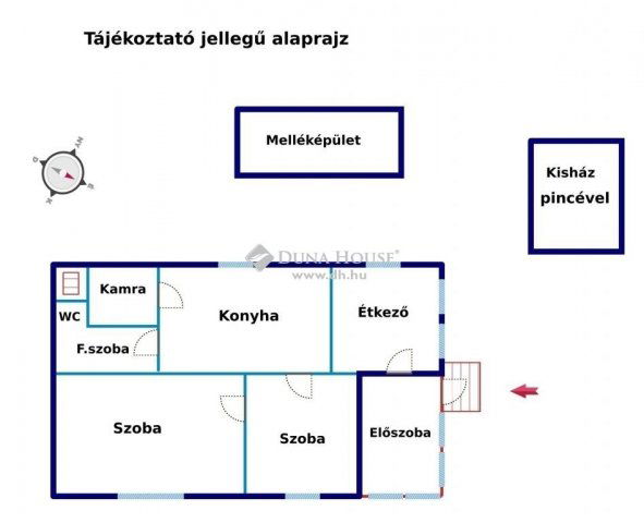 Eladó családi ház, Hernádon 45 M Ft, 2 szobás