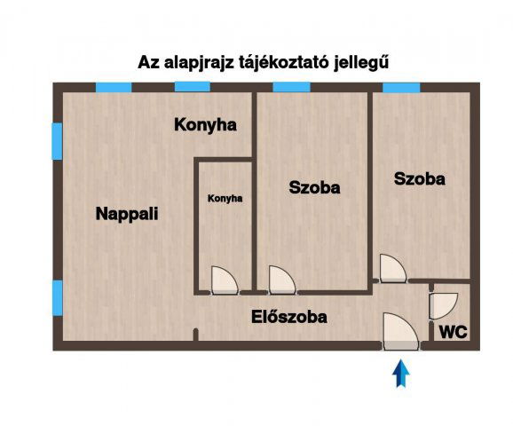 Eladó téglalakás, Csornán 46.8 M Ft, 3 szobás