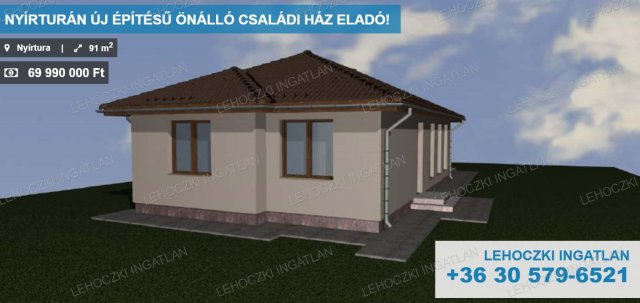 Eladó családi ház, Nyírturán 69.99 M Ft, 4 szobás