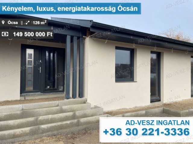 Eladó családi ház, Ócsán 149.5 M Ft, 3+1 szobás