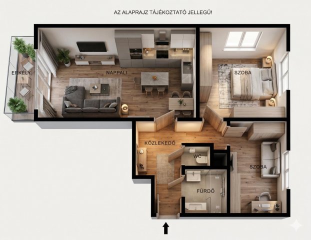 Eladó téglalakás, Tatán 66.9 M Ft, 2+1 szobás