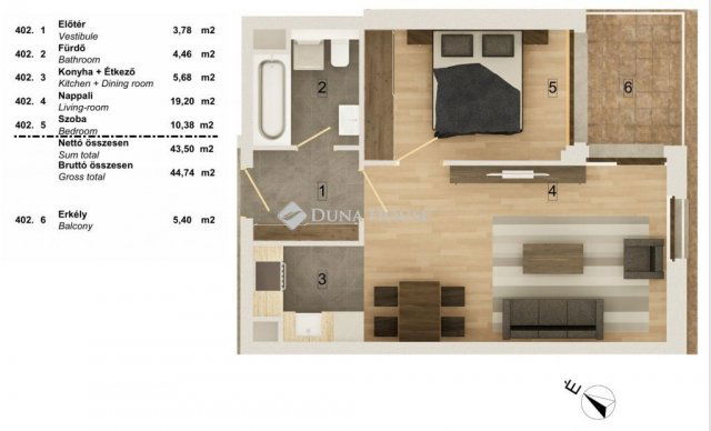 Eladó téglalakás, Budapesten, VIII. kerületben 73.99 M Ft