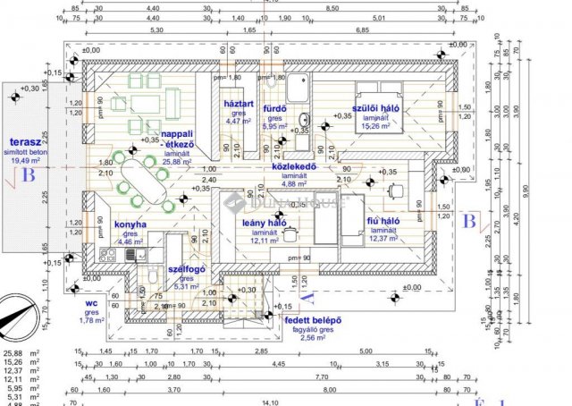 Eladó családi ház, Tápióságon 57 M Ft, 4 szobás