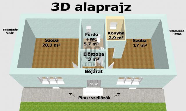 Eladó téglalakás, Egerben 38 M Ft, 2 szobás