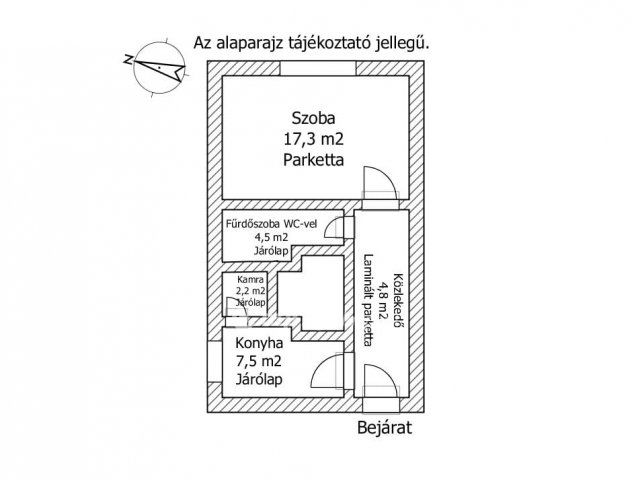 Eladó téglalakás, Csornán 24.99 M Ft, 1 szobás