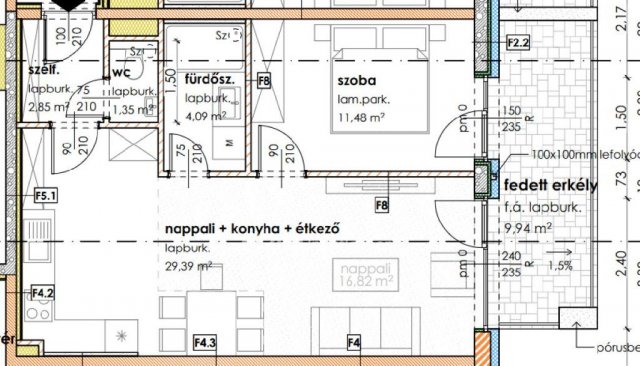 Eladó téglalakás, Szegeden 74.4 M Ft, 2 szobás