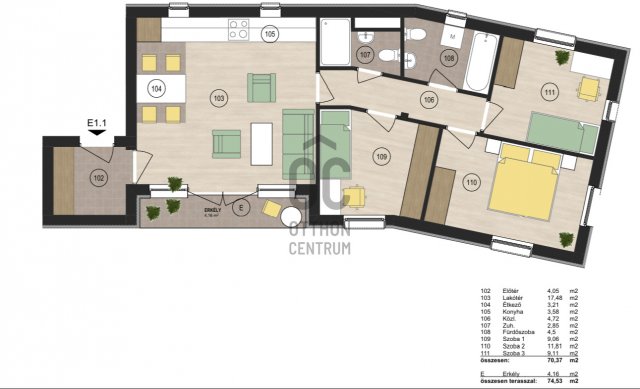Eladó téglalakás, Debrecenben 91.8 M Ft, 4 szobás