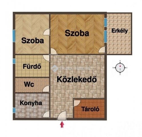 Eladó téglalakás, Kecskeméten 44.9 M Ft, 2 szobás