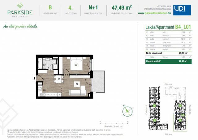Eladó téglalakás, XIII. kerületben, Visegrádi utcában