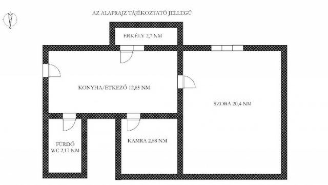 Eladó téglalakás, Budapesten, VIII. kerületben 45.8 M Ft