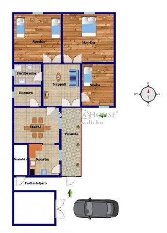 Eladó családi ház, Bakonyszombathelyen 39.5 M Ft, 4 szobás