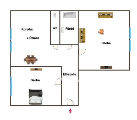 Eladó panellakás, Miskolcon 39.9 M Ft, 2 szobás