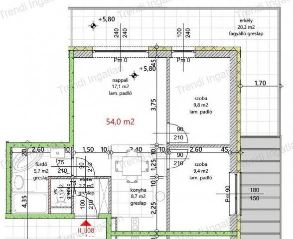 Eladó téglalakás, Győrött 54.457 M Ft, 3 szobás