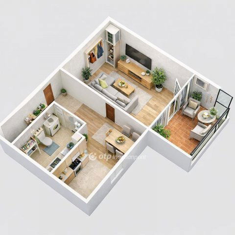 Eladó téglalakás, Budapesten, XX. kerületben 52.5 M Ft, 1 szobás