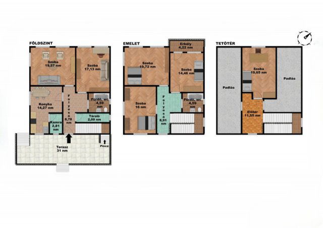 Eladó családi ház, Hatvanban 61.8 M Ft, 6 szobás