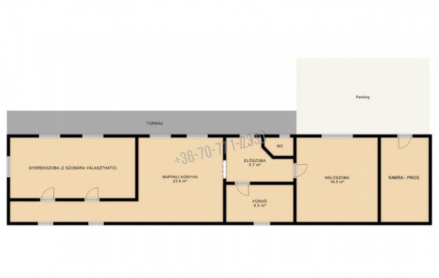 Eladó családi ház, Markazon 52 M Ft, 3 szobás