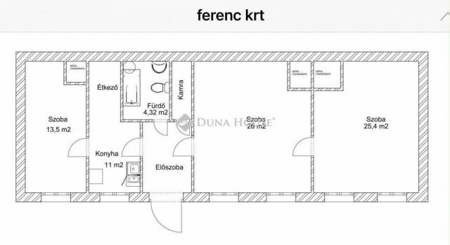 Eladó téglalakás, Budapesten, IX. kerületben 91 M Ft, 3 szobás