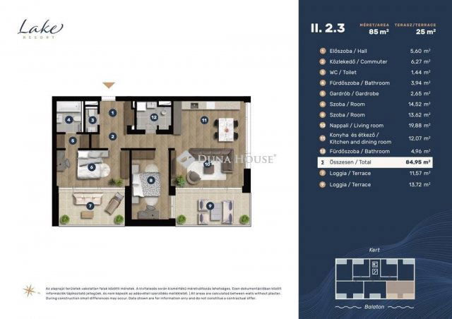 Eladó téglalakás, Keszthelyen 162 M Ft, 3 szobás