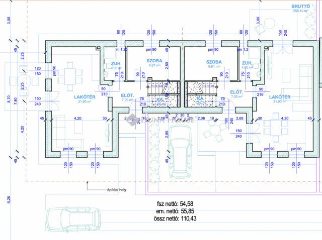 Eladó ikerház, Budapesten, XVIII. kerületben 109.99 M Ft