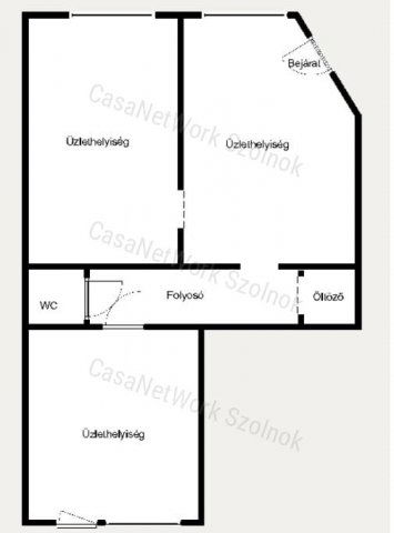 Kiadó üzlethelyiség, Szolnokon 230 E Ft / hó, 1+1 szobás