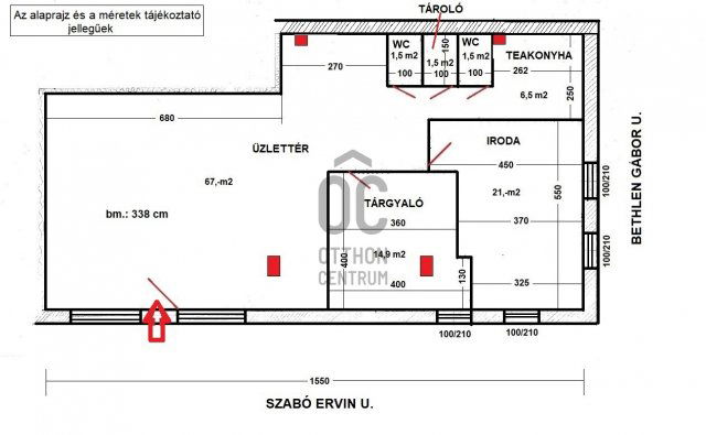 Kiadó üzlethelyiség, Budapesten, XIX. kerületben 399 E Ft / hó
