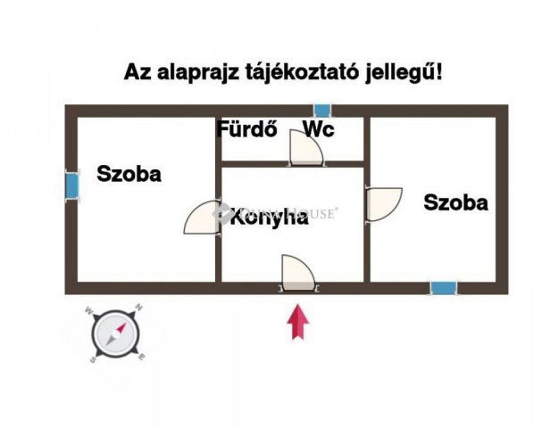 Eladó családi ház, Bugyin 24 M Ft, 2 szobás
