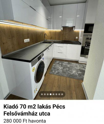 Kiadó téglalakás, albérlet, Pécsett 280 E Ft / hó, 2+1 szobás