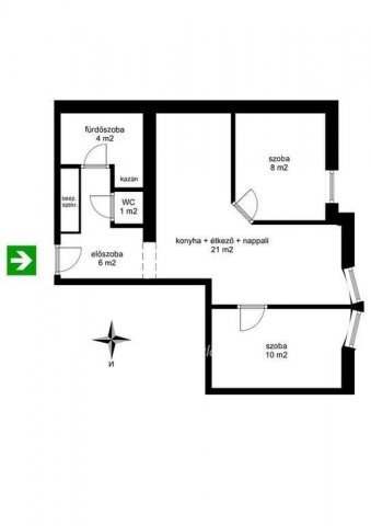 Eladó téglalakás, Tégláson 46 M Ft, 2 szobás