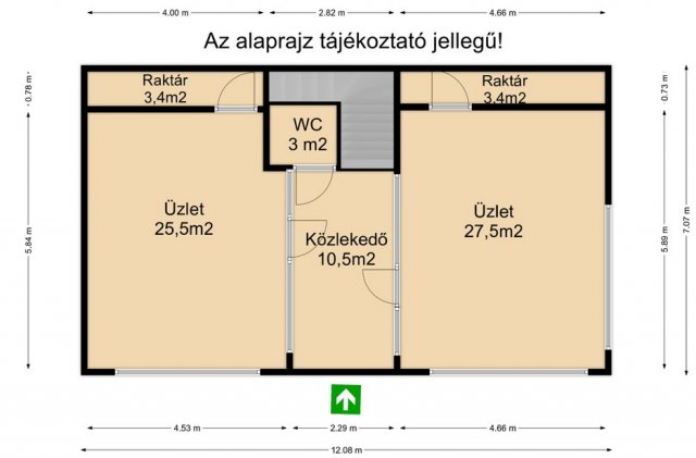 Eladó üzlethelyiség, Békéscsabán 109.99 M Ft