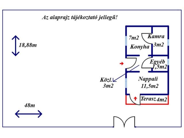 Eladó mezogazdasagi ingatlan, Békésen 8 M Ft, 1 szobás