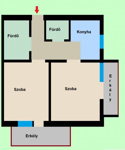 Eladó téglalakás, Budapesten, XIV. kerületben 81 M Ft, 2 szobás