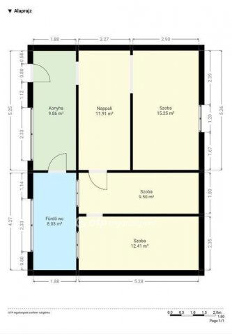 Eladó téglalakás, Pápán 20.9 M Ft, 2+1 szobás