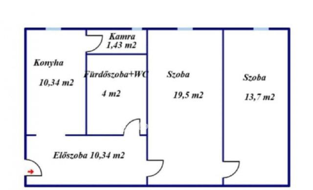Eladó téglalakás, Miskolcon 10.5 M Ft, 2 szobás