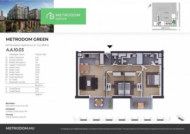 Eladó téglalakás, Budapesten, IX. kerületben 159.075 M Ft