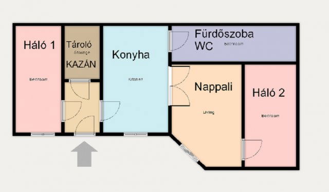 Eladó téglalakás, Budapesten, V. kerületben, Régi posta utcában