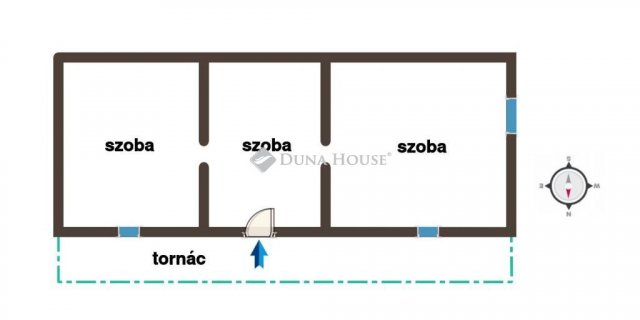 Eladó családi ház, Detken 8.3 M Ft, 3 szobás