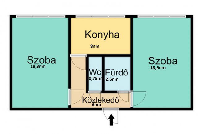 Eladó téglalakás, Bátonyterenyén 8.9 M Ft, 2 szobás