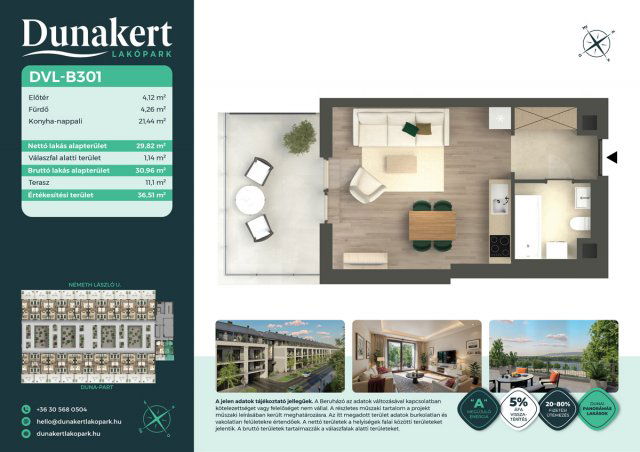 Eladó téglalakás, Vácon, Németh László utcában 54.99 M Ft